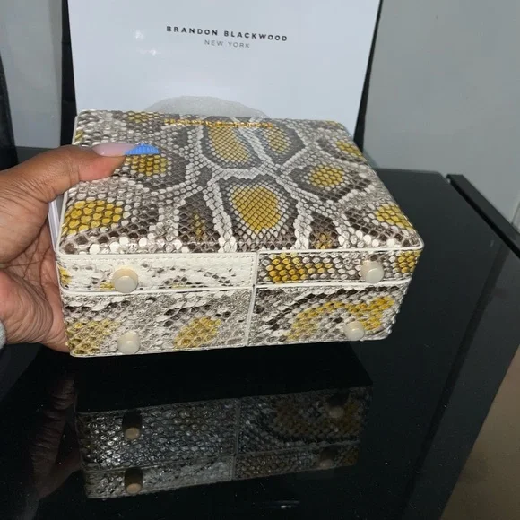 Brandon Blackwood Yellow Spotted Snakeskin Kendrick Trunk - Picture 8 of 10